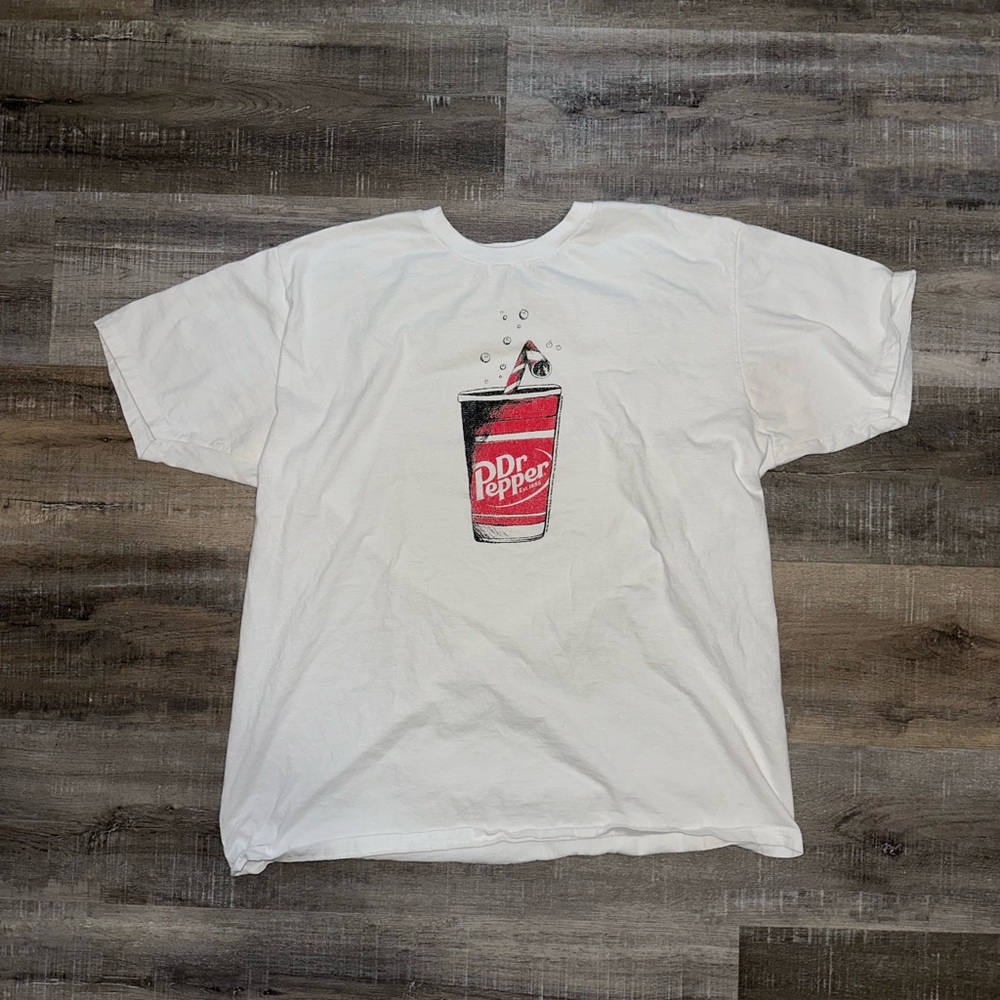 Dr Pepper White Graphic T-Shirt for Men